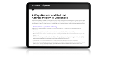 Nutanix and Red Hat address modern IT challenges