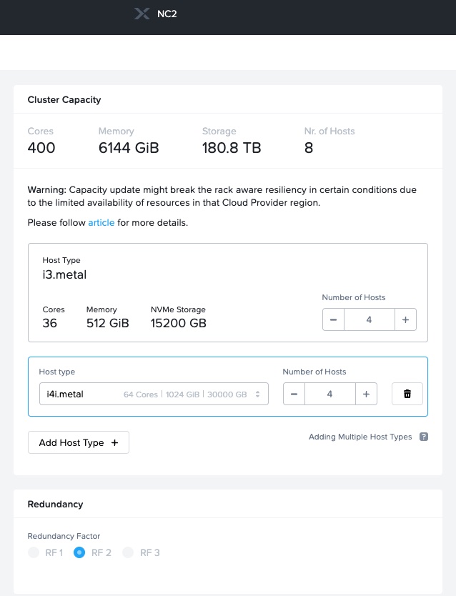 MST with the Nutanix Cloud Clusters (NC2) platform