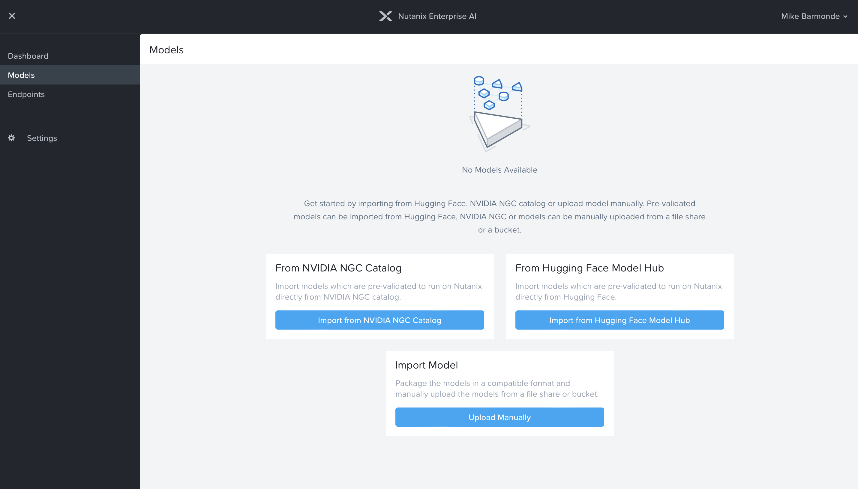 Nutanix Enterprise AI Model Selection